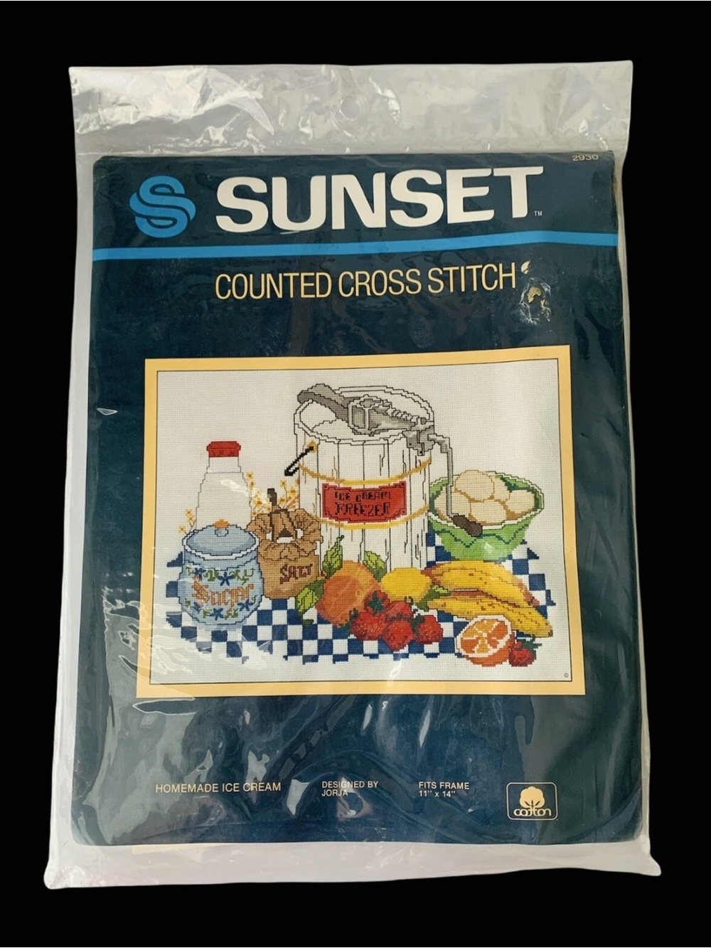 Vintage Sunset Homemade Ice Cream Counted Cross Stitch Kit #2910 🍦🧵